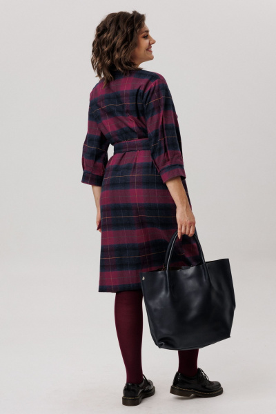 Платье Anelli 1728 винная_геометрия - фото 5