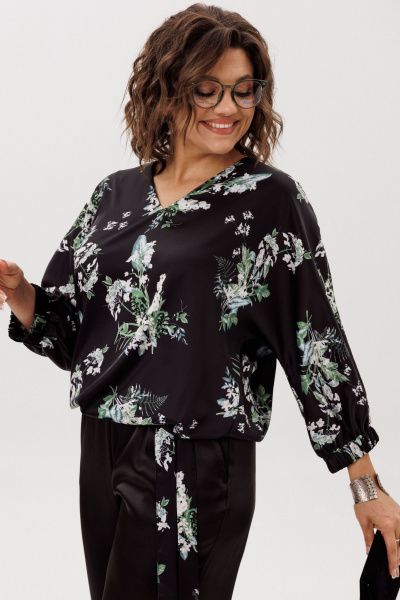 Блуза Anelli 1662 цветы_ночного_сада - фото 4