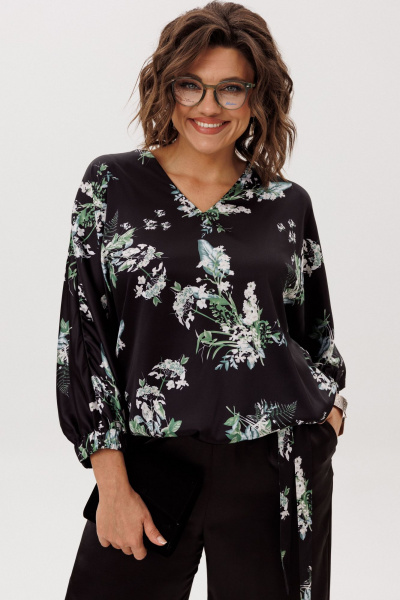Блуза Anelli 1662 цветы_ночного_сада - фото 2