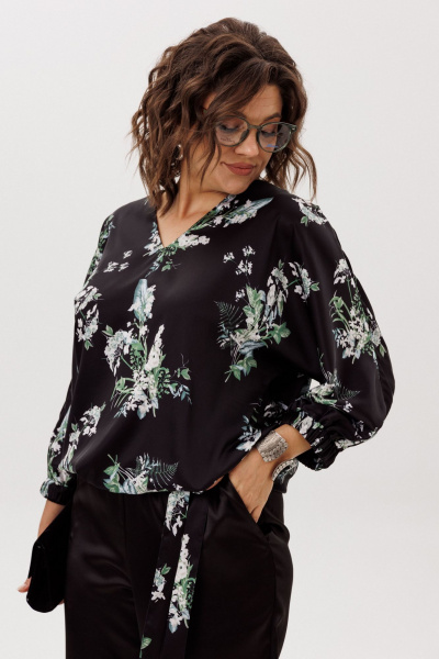 Блуза Anelli 1662 цветы_ночного_сада - фото 1