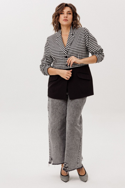 Жакет Anelli 1756 ретро_монохром - фото 10