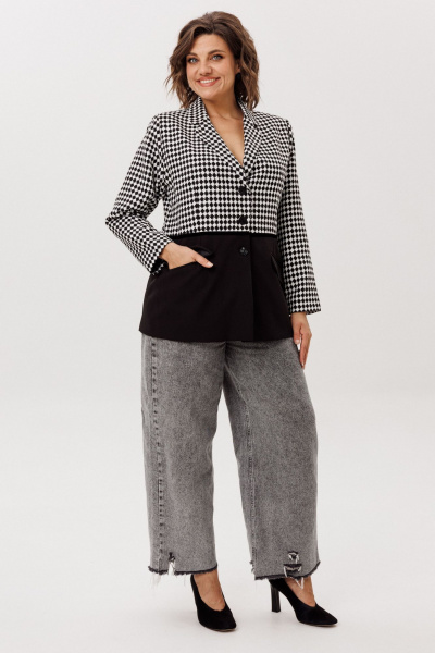 Жакет Anelli 1756 ретро_монохром - фото 3