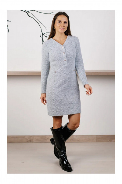 Платье MONA STYLE 22046/1 серый - фото 6