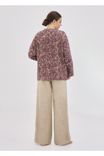 Жакет Полинушка 709 жёлто-фиолетовый_огурчик - фото 6