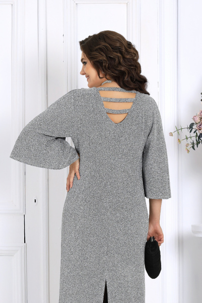 Платье Ninele 6083 серебро - фото 7