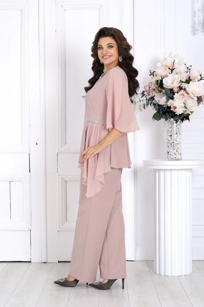 Блуза, брюки Ninele 7512 пудра - фото 8