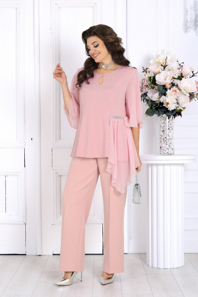 Блуза, брюки Ninele 7512 розовый - фото 1