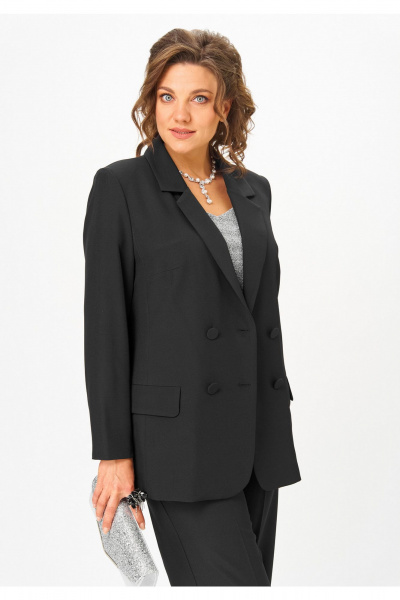 Брюки, жакет, топ Твой имидж 2302 черный - фото 6