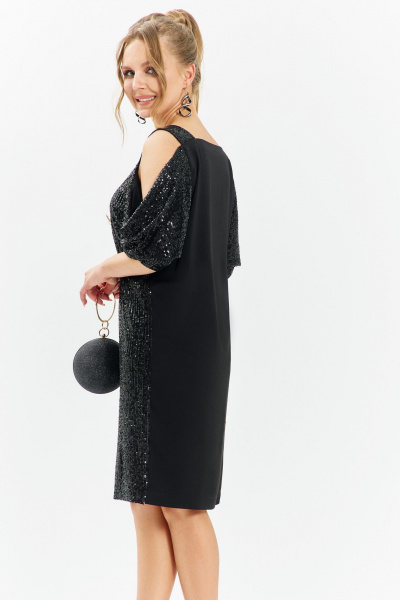 Платье Euromoda 673 черный - фото 3