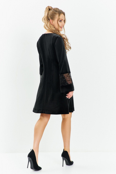 Платье Euromoda 680 черный - фото 3
