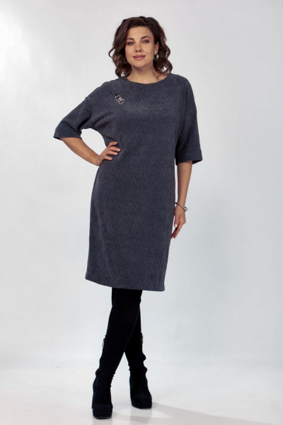 Платье Verita 2424 серый - фото 4