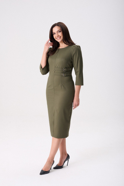 Платье Rishelie 1008 темная_оливка - фото 2