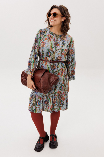 Платье Anelli 1775 экзотический_серый - фото 6