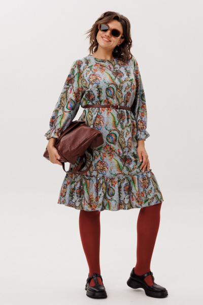 Платье Anelli 1775 экзотический_серый - фото 1