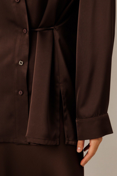 Блуза KOKOdea 20004 шоколад - фото 6