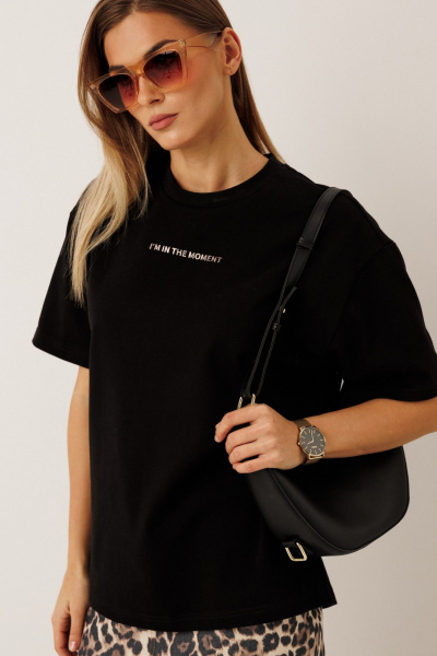 Футболка KOKOdea 21001 чёрный - фото 1