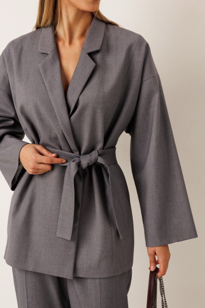 Брюки, жакет KOKOdea 30004 серый - фото 4