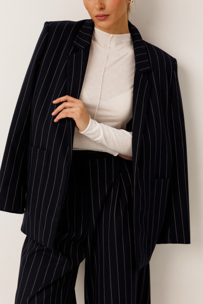 Брюки, жакет KOKOdea 30006 тёмно-синий - фото 6