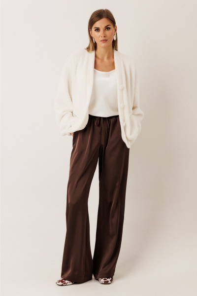 Блуза, брюки KOKOdea 30008 шоколад - фото 3