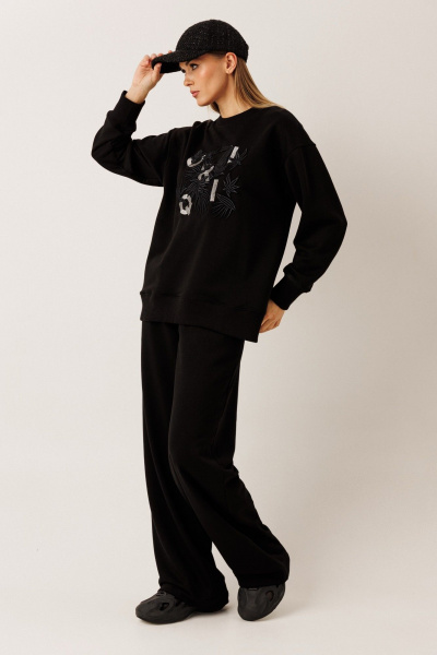 Брюки, свитшот KOKOdea 30009 чёрный - фото 1