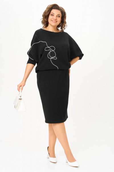 Платье Karina deLux M-1413 черный - фото 7