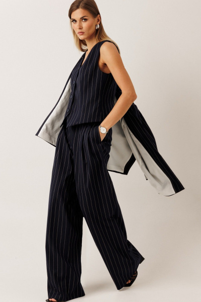 Брюки KOKOdea 50006.1 тёмно-синий - фото 1