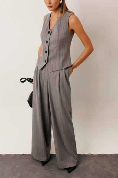 Брюки KOKOdea 50006.2 серый - фото 7