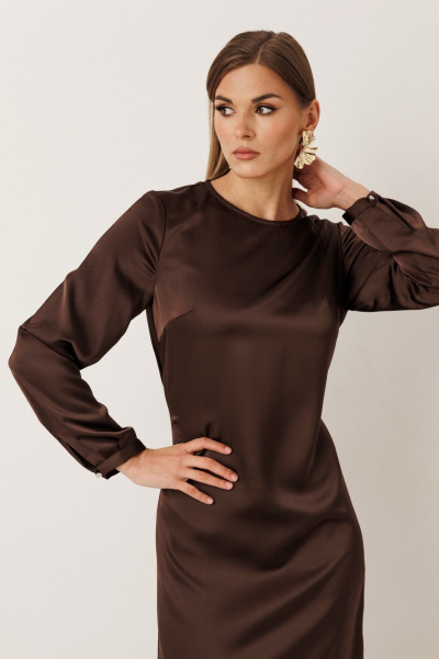 Платье KOKOdea 70012 шоколад - фото 3