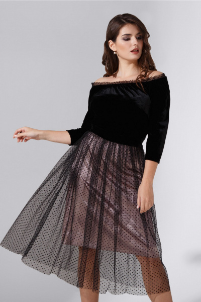 Платье Avanti 752 черно-розовый_металик - фото 4