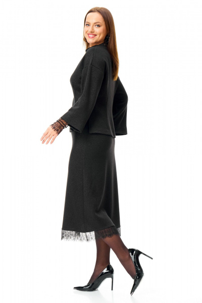 Джемпер, юбка, манжеты T&N 7721 черный - фото 3