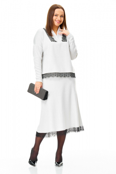 Джемпер, юбка T&N 7722 белый - фото 1