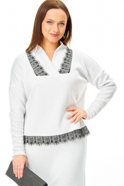 Джемпер, юбка T&N 7722 белый - фото 6