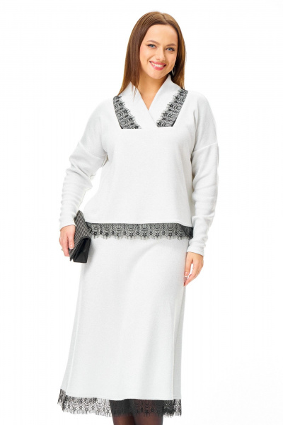 Джемпер, юбка T&N 7722 белый - фото 5