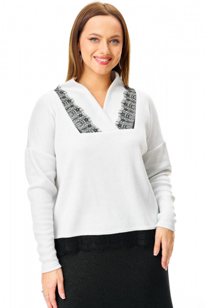 Джемпер, юбка T&N 7722 черный-белый - фото 7