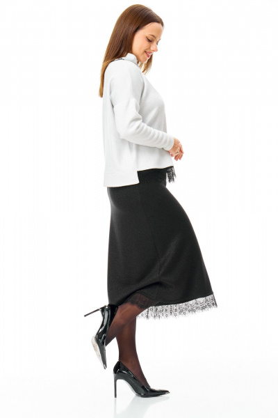 Джемпер, юбка T&N 7722 черный-белый - фото 5