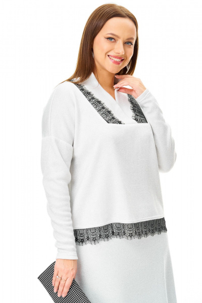 Джемпер T&N 7723 белый - фото 4