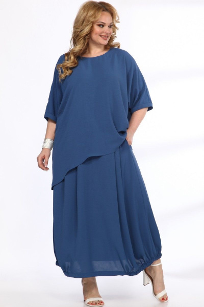 Блуза, юбка Angelina & Сompany 529/1 синий - фото 4