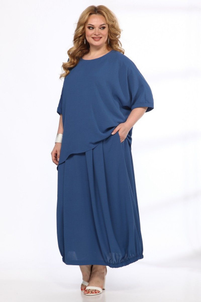 Блуза, юбка Angelina & Сompany 529/1 синий - фото 1