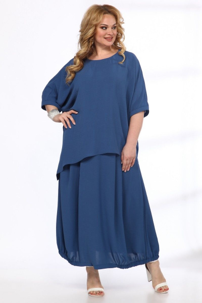 Блуза, юбка Angelina & Сompany 529/1 синий - фото 2