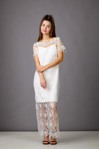 Жакет, платье Rosheli 842/2 молочный - фото 5