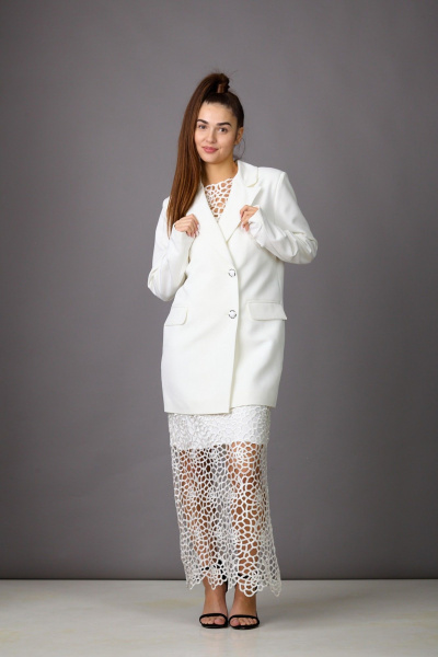 Жакет, платье Rosheli 842/2 молочный - фото 1