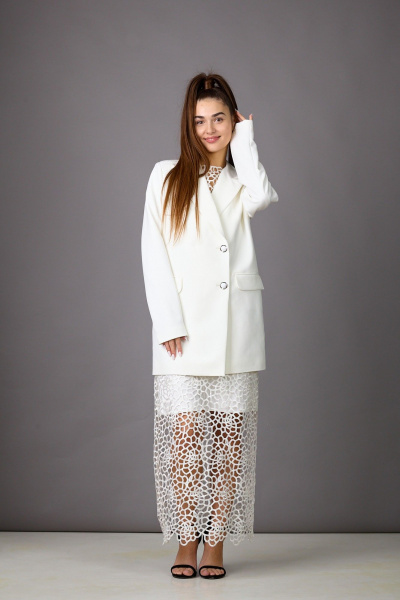 Жакет, платье Rosheli 842/2 молочный - фото 2