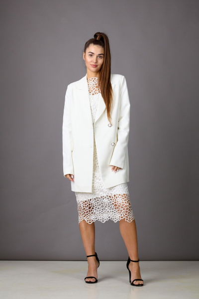 Жакет, платье Rosheli 842/3 молочный - фото 9