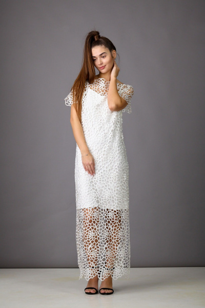 Платье Rosheli 843/2 молочный - фото 5