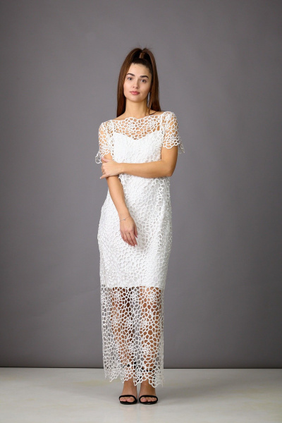 Платье Rosheli 843/2 молочный - фото 3