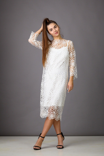 Платье Rosheli 843/3 молочный - фото 4