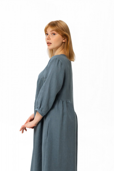 Платье SHLOMO 4-33 шиферно синий - фото 3