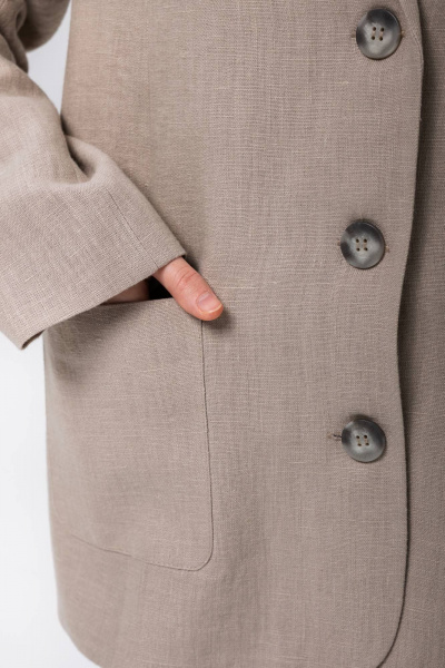 Жакет SHLOMO 6-1 светло-серый - фото 3