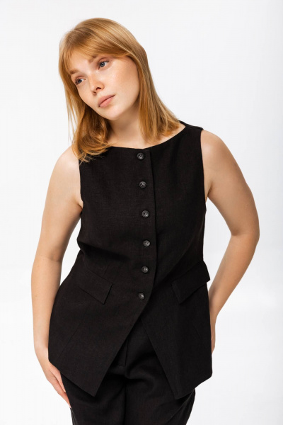 Жилет SHLOMO 6-2 черный - фото 2