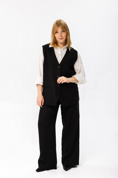 Жилет SHLOMO 6-4 черный - фото 3